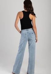 Sissyboy Womens Green Bling Vest with In Black