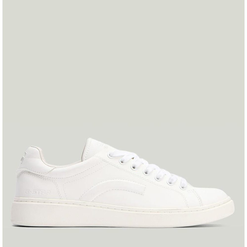 G-Star Raw Mens Scout Lea Leather Sneakers In White