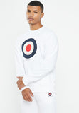 Ben Sherman  Mens Target Crew Sweater White