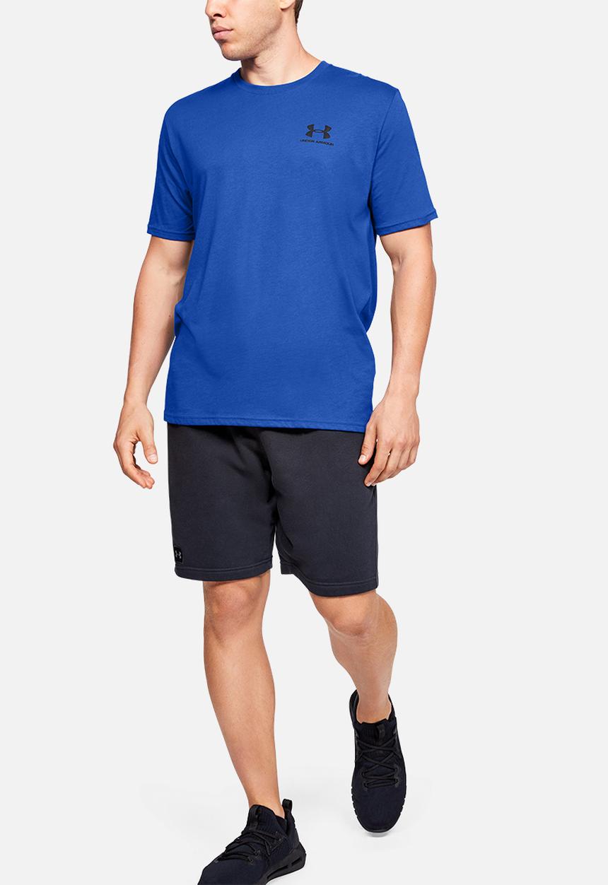 Under Armour Sportstyle Left Chest Short Sleeve In Blue
