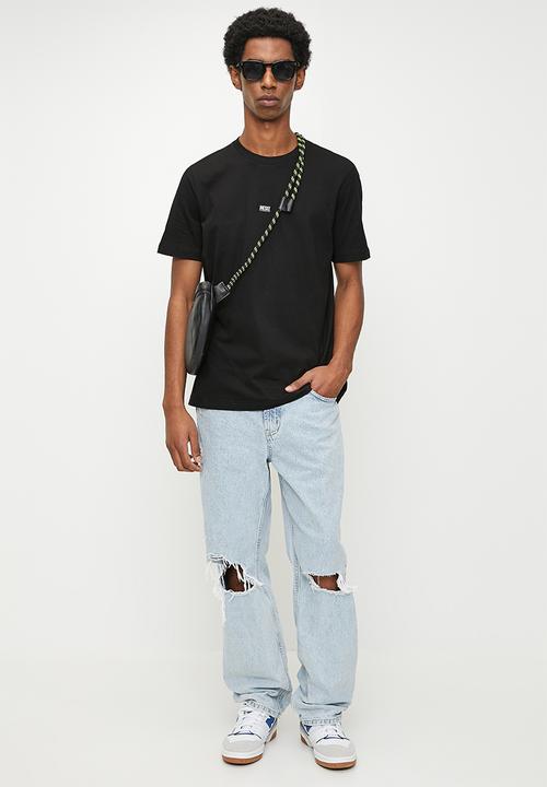 Diesel Mens Black Orange T-Adust-R7 T-Shirt