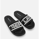 Replay Mens Up graven Slides In Black & White