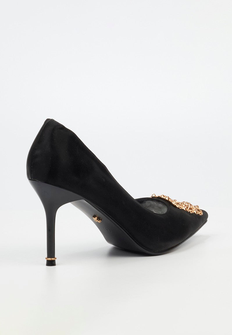 Butterfly Feet Miss Black Ladies Lanelle 3 Heels In Black