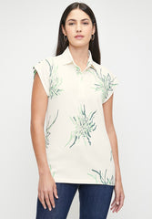 Polo Wmn Hailey Ss Printed Golfer Off White