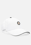 Ben Sherman Mens Metal Targy Badge Cap In White