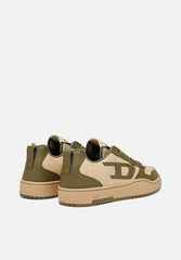 Diesel Mens S-Ukiyo V2 Low Sneakers In White and Olive