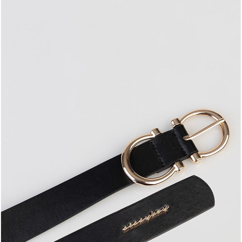 Sissy Boy Baily Fashion Belt With Twin Buckle In Black