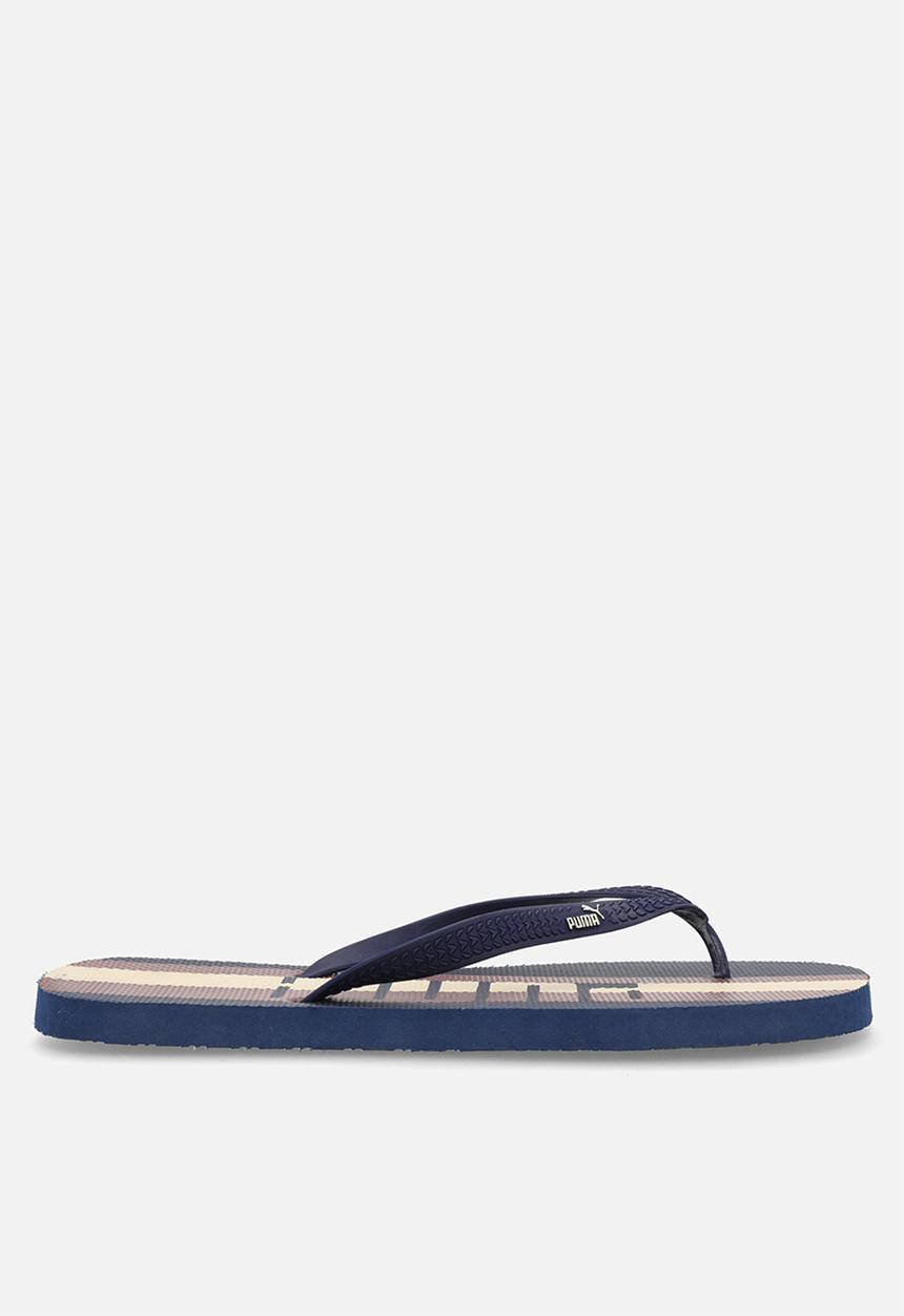 Puma Mens First Flip Orbit Sandals In Peacoat/Chilli