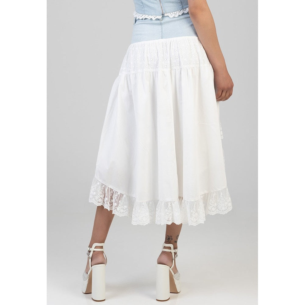 Sissy Boy Boy Aimee High Low Denim Skirt In Light Vintage