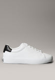 Calvin Klein Womens Lth Lace Up Sneaker White And Black