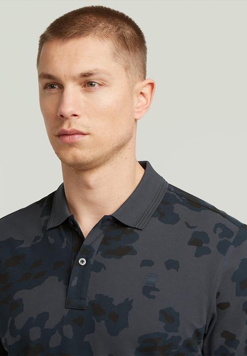 G-Star Raw Mens Dunda Slim Polo Golfers In Ink