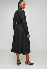 Polo Womens Mairi Tencel Long Sleeve Shirt Dress In Black