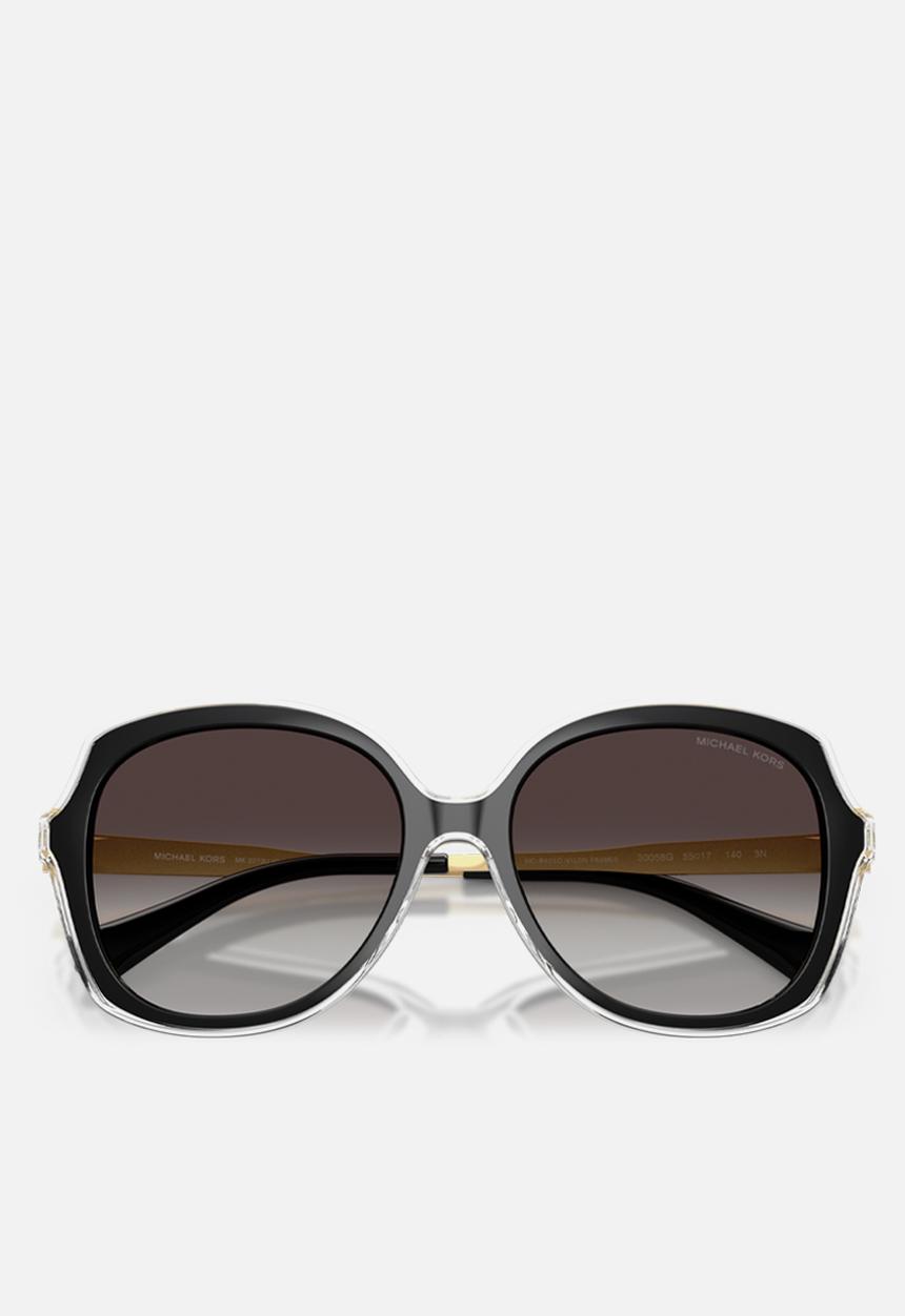 Michael Kors Womens Oversized Square Sunglasses In Black/Transparent