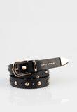 Sissy boy Womens Slimsy Belt In Black With Gold
