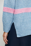 Stella Morgan Womens Stripe Sweater In Skylight