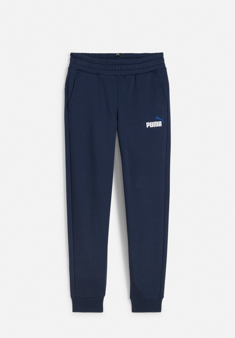 Puma Ess+ 2 Col Logo TR Pants In Navy