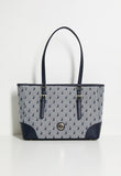 Polo Jacquard Medium Market Tote In Navy