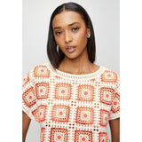 Mandi Ladies Knit T-Shirt In Orange