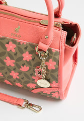 Polo Meadow Smaller Shopper Crossbody Coral