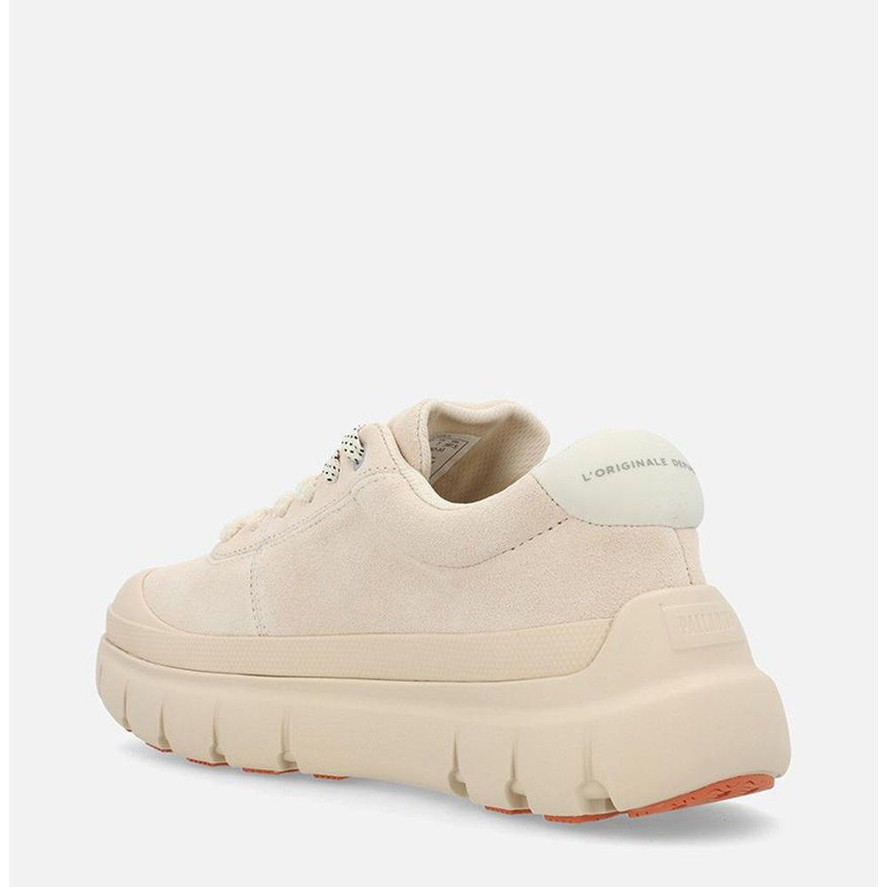 Palladium Womens Pallapop Lo Suede Shoes In Sand