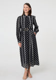 Stella Morgan Long Sleeve Button Through With Collar In Black