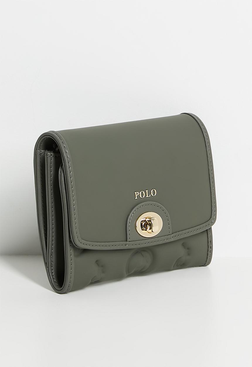 Polo Womens Luna Trifold Purse In Olive