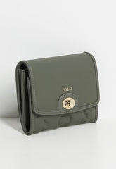 Polo Womens Luna Trifold Purse In Olive