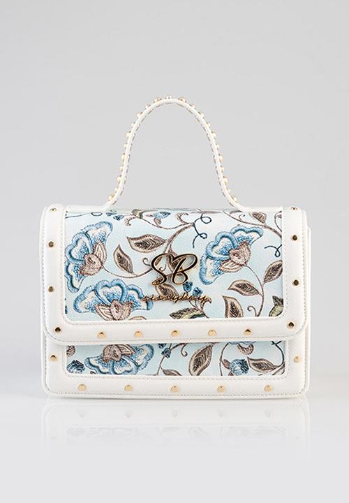 Sissyboy Bg822 Ladies Flower Print Bag Blue