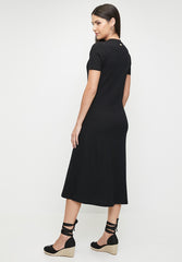 Polo Wmn Lucy Ss Casual Rib Dress Black