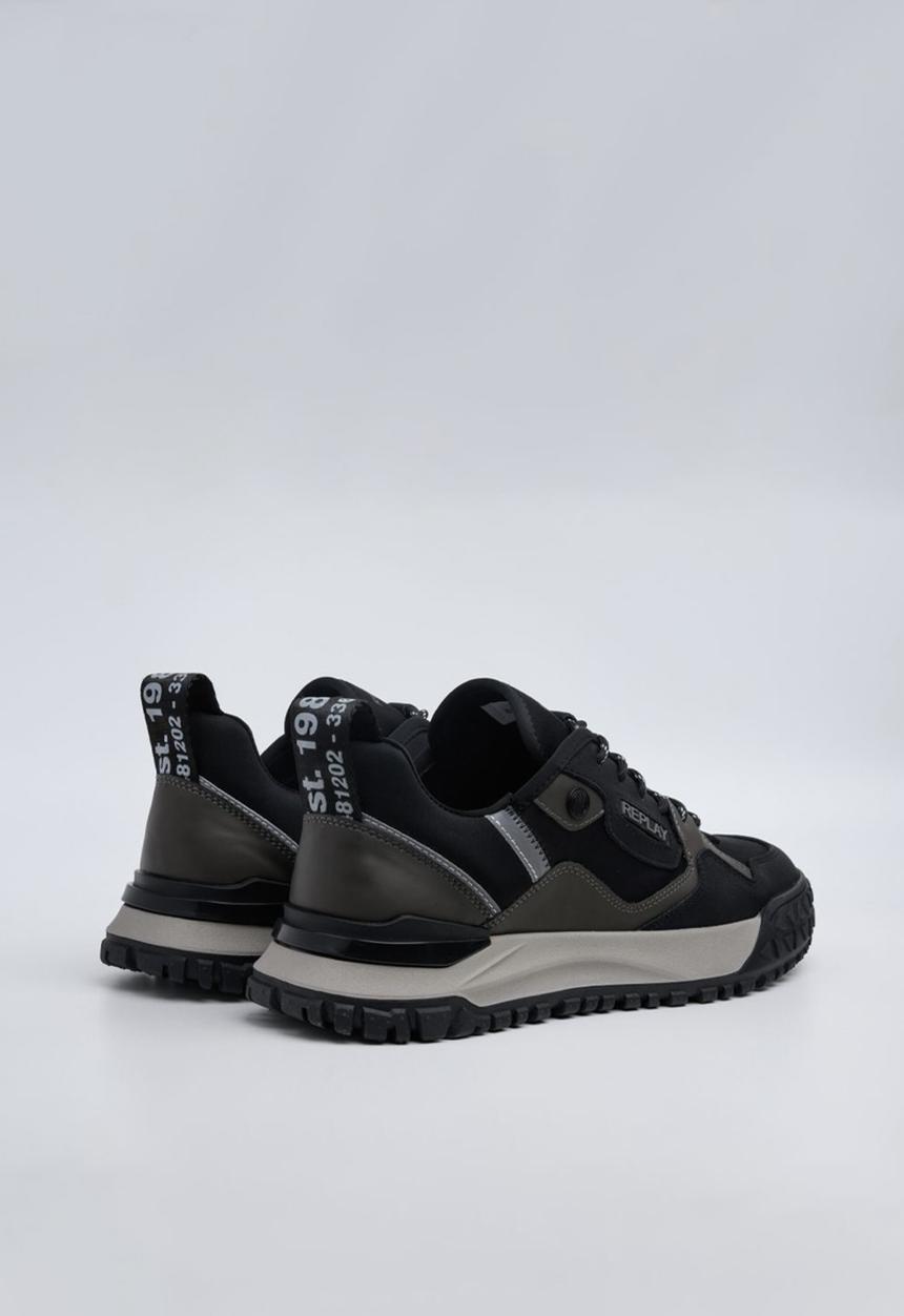 Replay Mens Blix Mixer Sneakers In Black