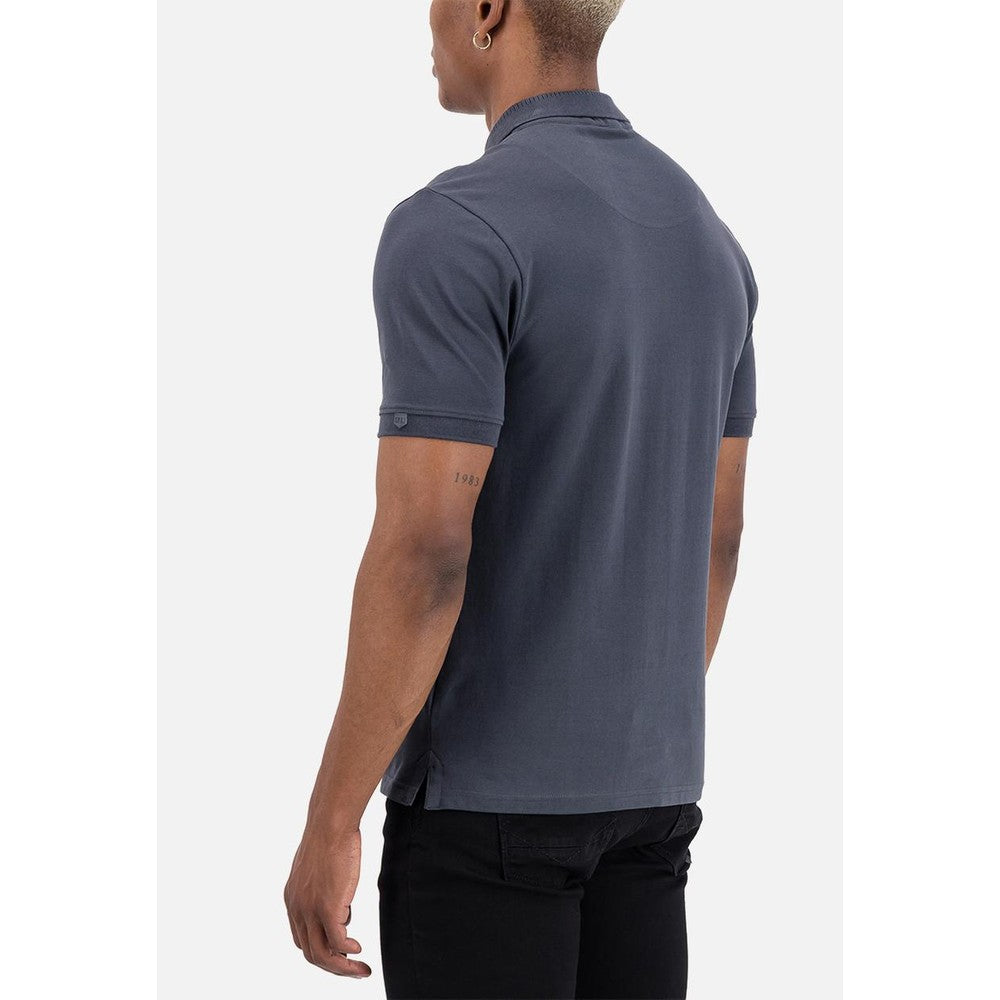 S.P.C.C Mens Mullen Short Sleeves Golfer In Dark Grey
