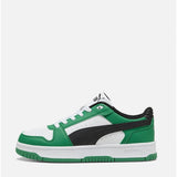 Puma Kids Rebound Slam Low Infant Shoes In White & Green