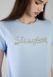 Sissy boy Womens Regular T-shirt With Raised Pearl In Blue