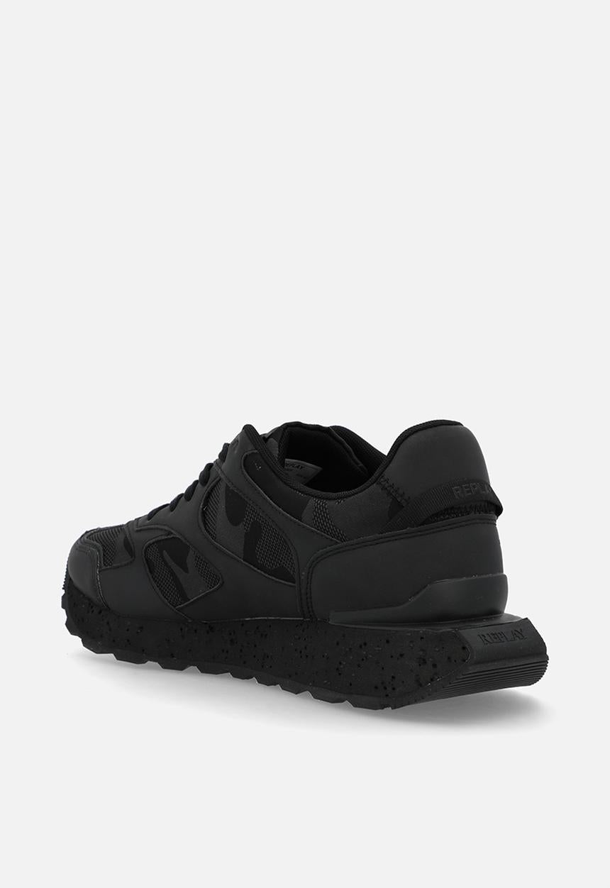 Replay Mens Dean Covert Camo Sneaker In Black