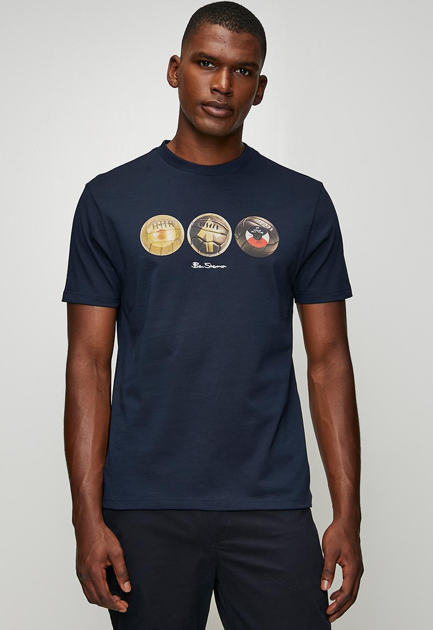 Ben Sherman Ball 260G T-Shirt Navy