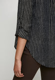 Stella Morgan Long Sleeve Button Through Sheer In Black