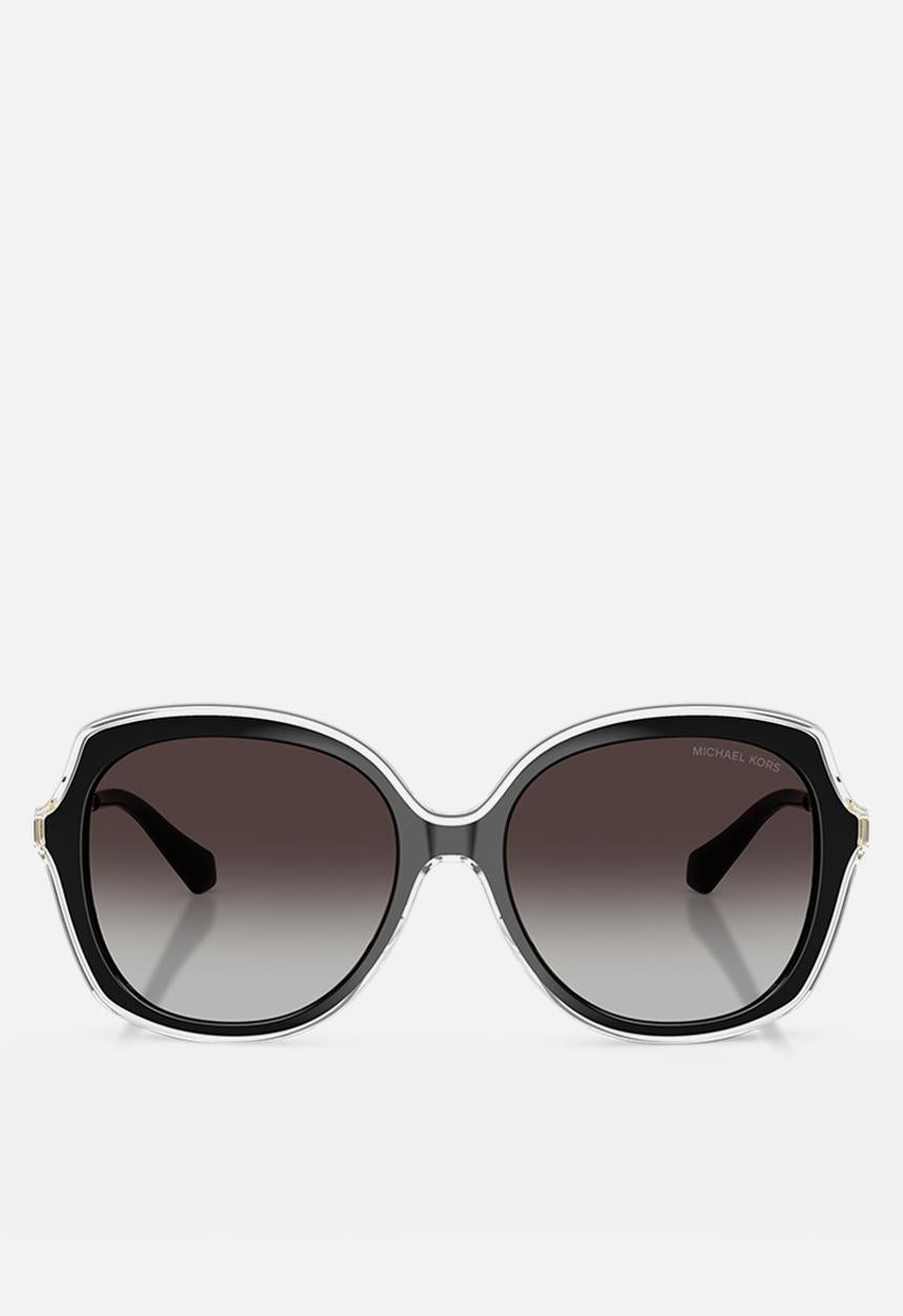 Michael Kors Womens Oversized Square Sunglasses In Black/Transparent