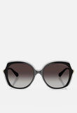 Michael Kors Womens Oversized Square Sunglasses In Black/Transparent