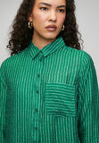 Stella Morgan Long Sleeve Button Through Sheer In Green