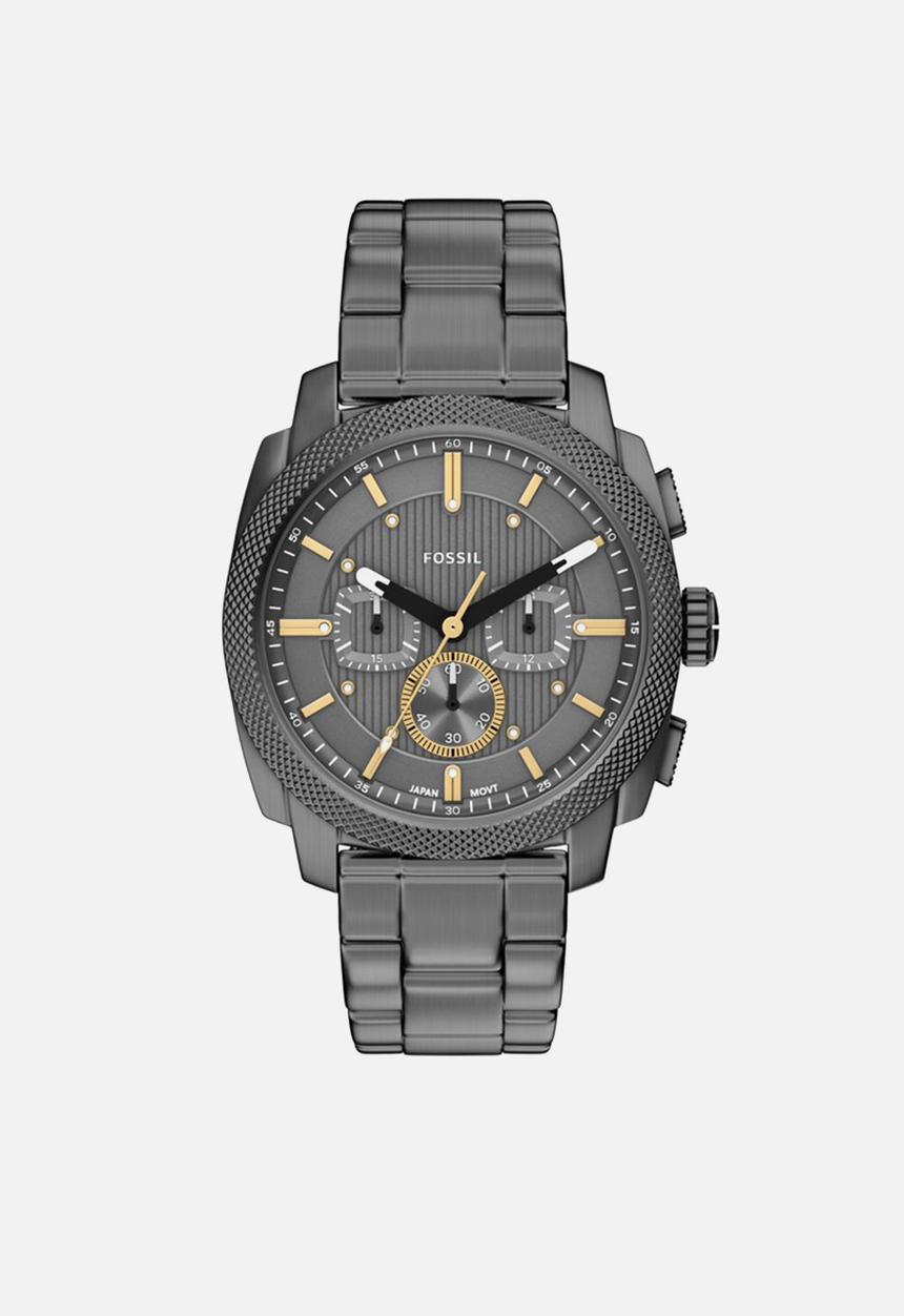 Fossil Mens Machine Watch In Gunmetal