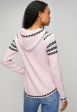 Mandi Womens Scoop Hem Hooded Sweater In Pink