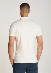 Calvin Klein J325269 Ck Embro Badge Slim Polo  Ivory