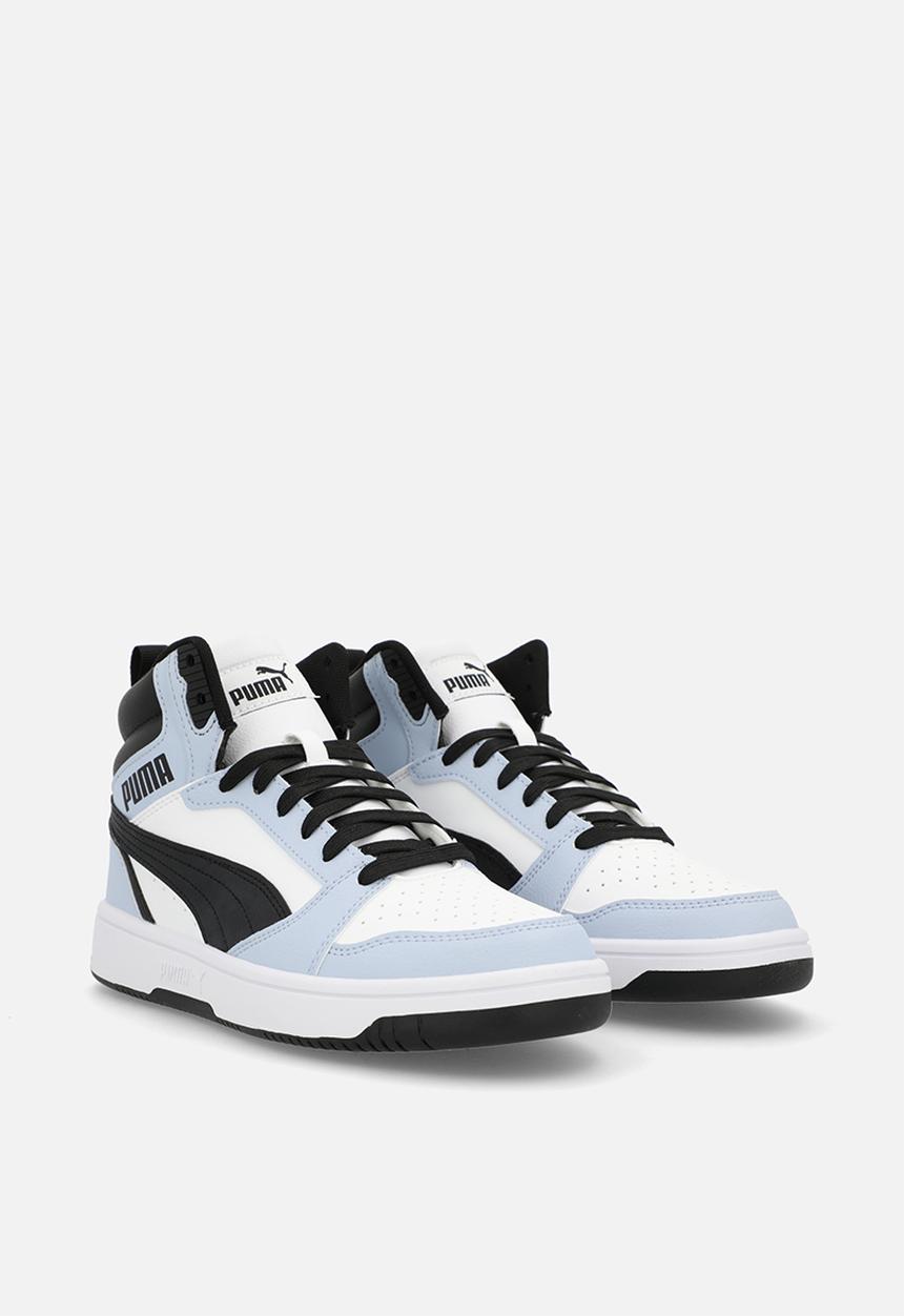Puma Rebound V6 Mid Ac+ Ps Shoes White-Snow Mountain Blue-Blk