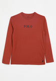 Polo Boys David Printed Ls Tee Ochre