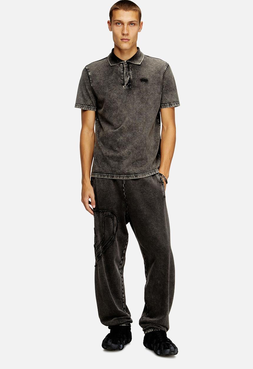 Diesel Mens T-Rejust-Nc-Den Polo Shirt 9Xx Black
