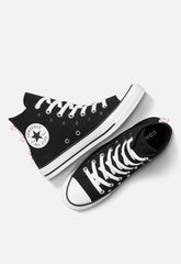Converse Ladies Chuck Taylor Bow & Studs All Star In Black & Pink