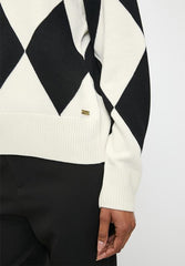 Pringle Nora Merino Jersey Black And White