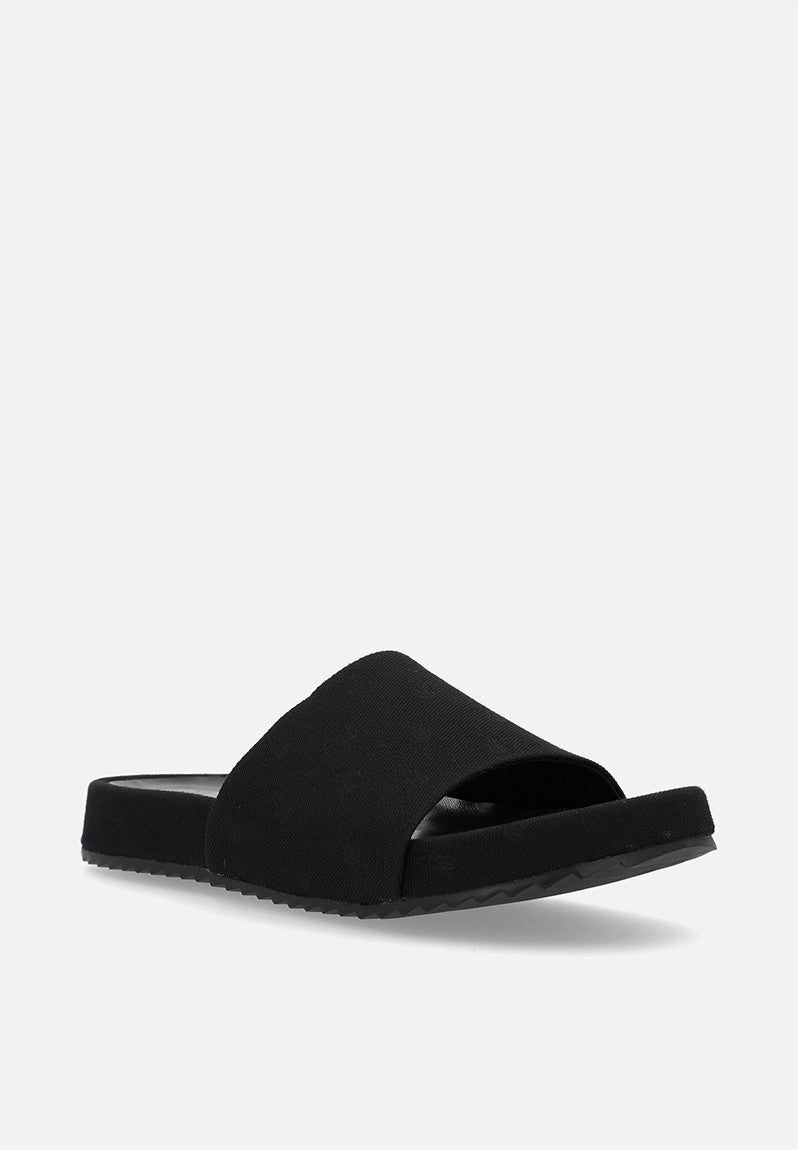 Polo 0050080 Mens Jacquard Pony Pool Slide Black