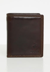 Polo Mens Billfold Card Wallet with Flap In Brown