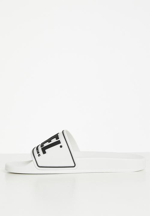 Diesel Womens White/Black Sa-Mayemi Cc Sandals